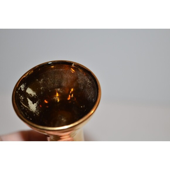 Vtg Murano Venetian Art Glass Decanter Cordial Glass set gold Barware flaws - Picture 16 of 16